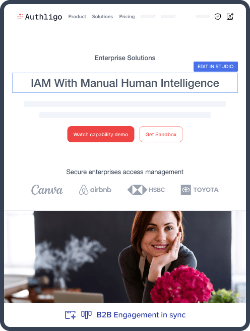 A scene representing website experience - mobile view